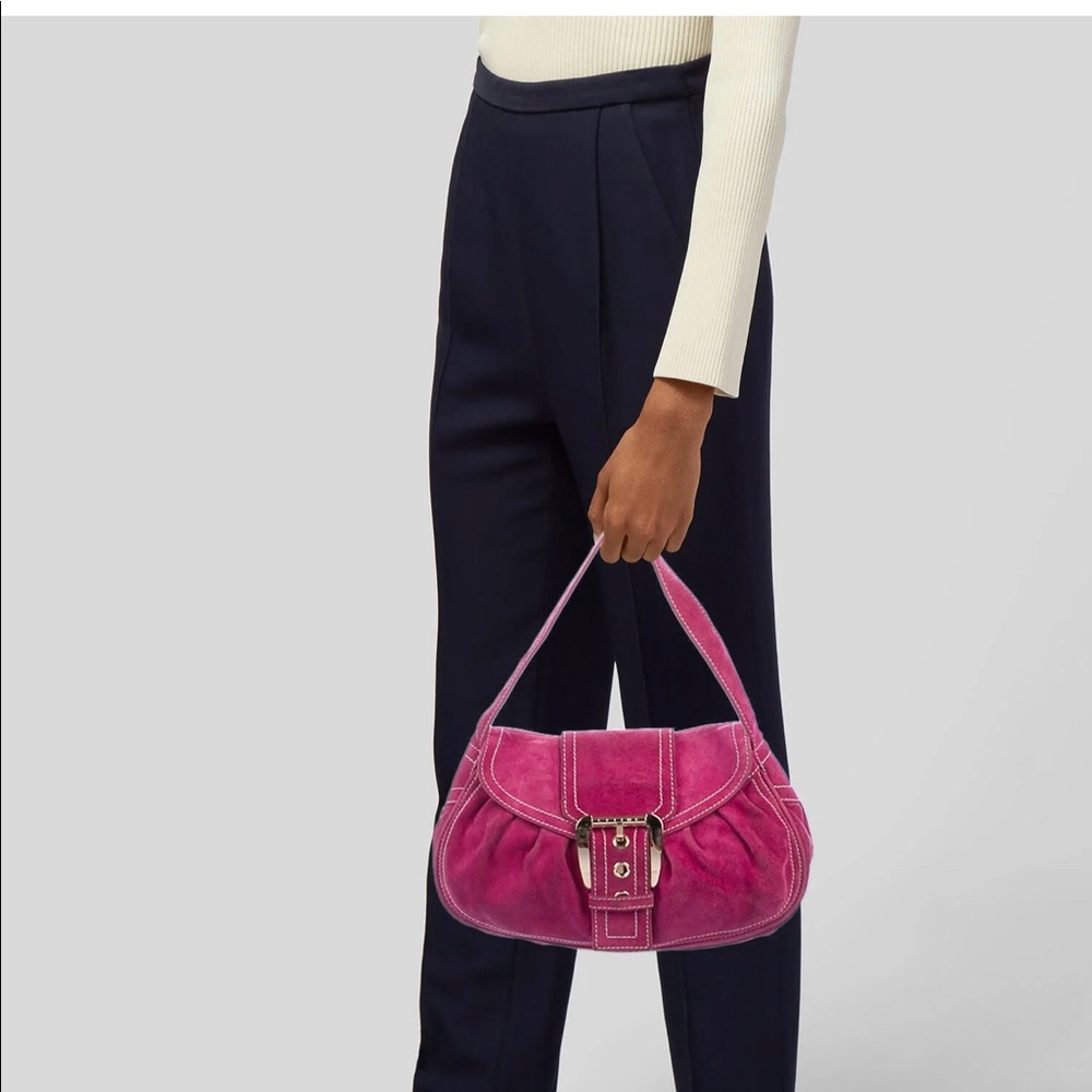 CELINE Vintage Mini Suede Bag